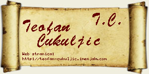 Teofan Čukuljić vizit kartica